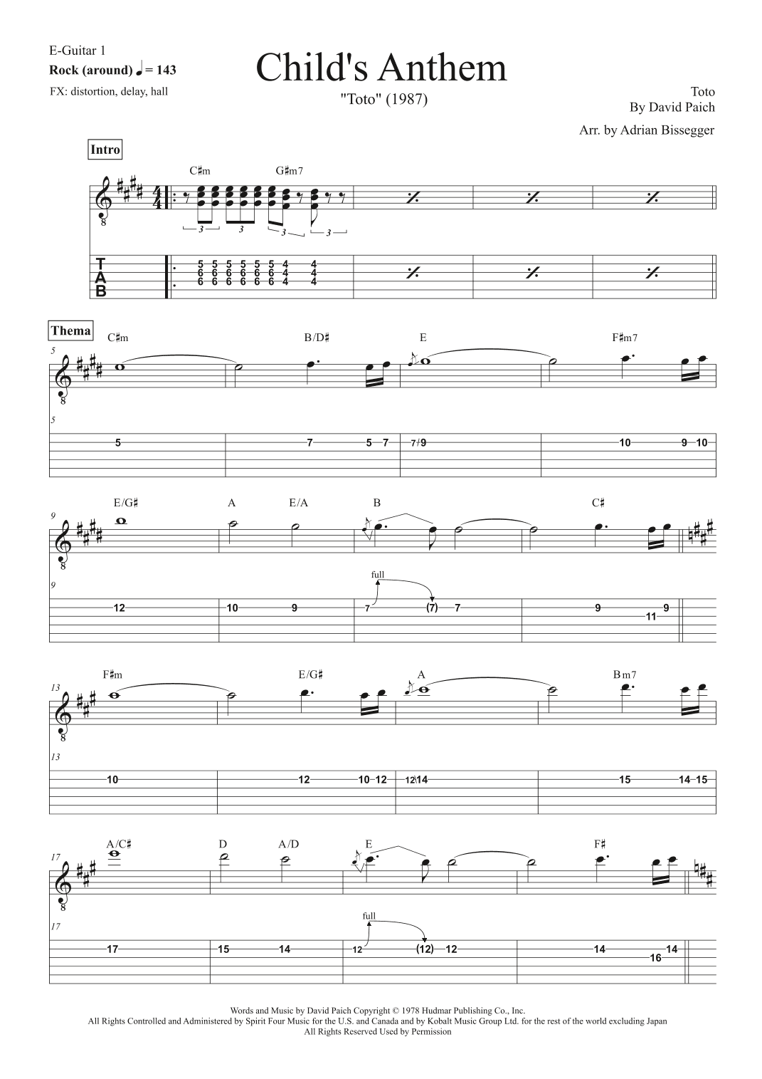 Child's Anthem (arr. Adrian Bissegger)
