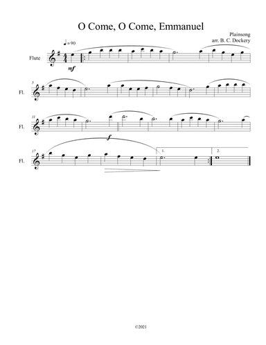 O Come, O Come, Emmanuel (Flute Solo) (arr. B. C. Dockery)