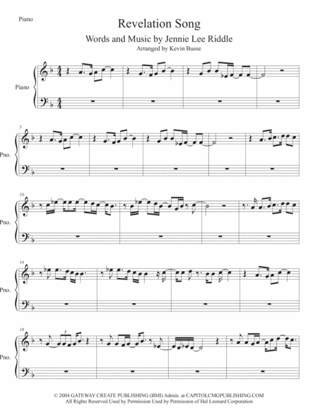 Revelation Song (arr. Kevin Busse)