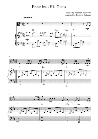 Enter into His Gates (arr. Kaiserin Rebecca)
