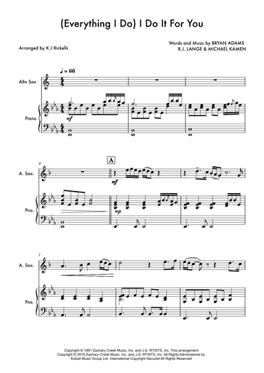 (everything I Do) I Do It For You (arr. K J Rickells)