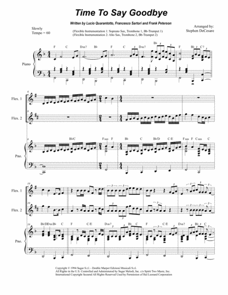 Time To Say Goodbye (arr. Stephen DeCesare)