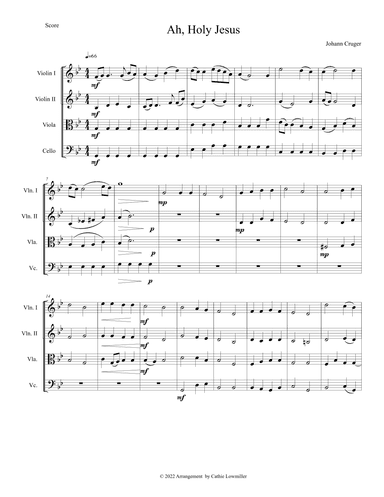 Ah, Holy Jesus (arr. Cathie Lowmiller)