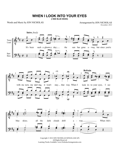 When I Look Into Your Eyes (I See Blue Skies)