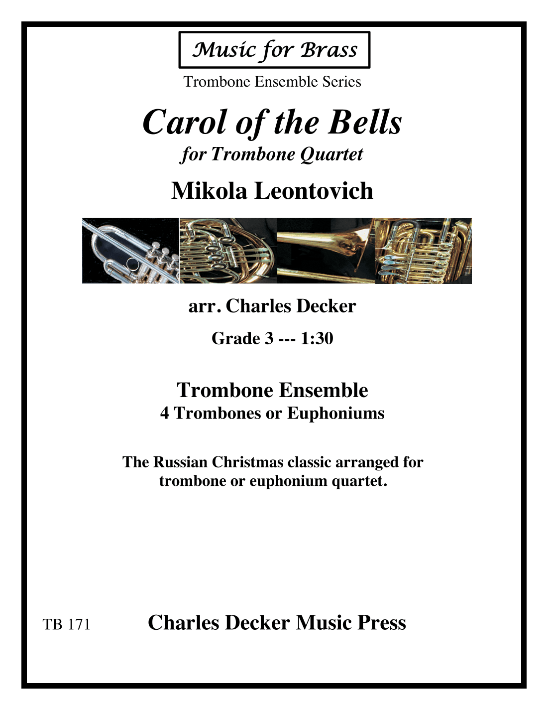 Carol of the Bells for Trombone Ensemble (arr. Charles Decker)