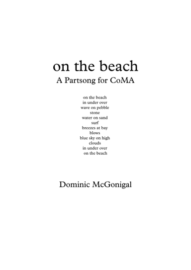 On The Beach (6+ voices)