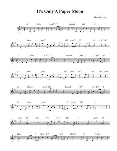 It's Only A Paper Moon (arr. David M Fagnant)