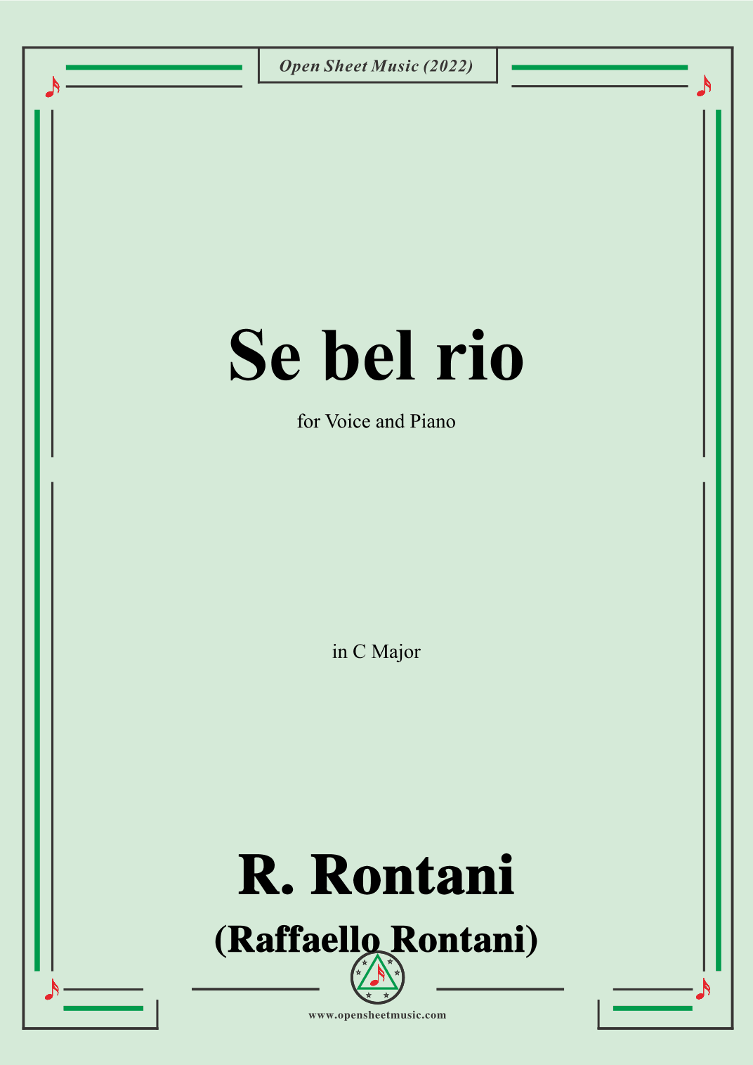 R. Rontani-Se bel rio,in C Major (arr. OSM Press)