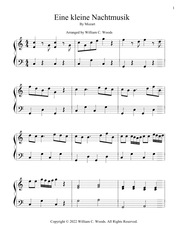 Eine kleine Nachtmusik (arr. William C. Woods)