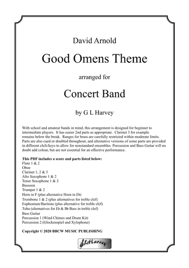 Good Omens (arr. G L Harvey)