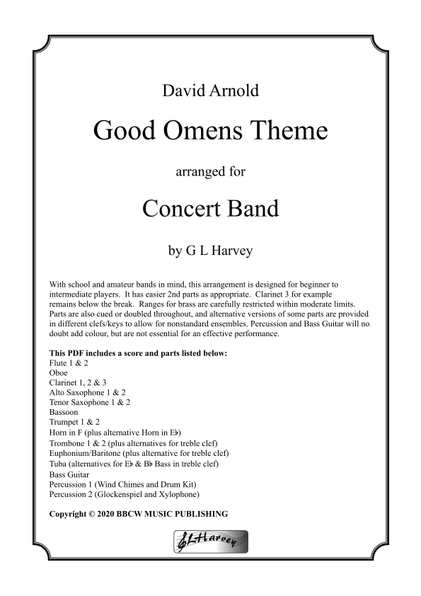 Good Omens (arr. G L Harvey)