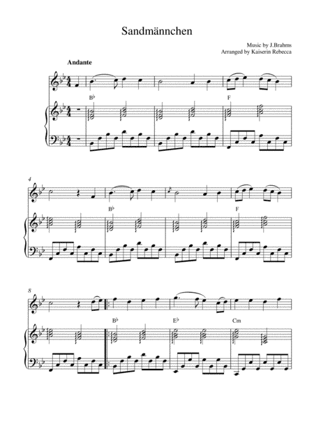 Sandmännchen (arr. Kaiserin Rebecca)