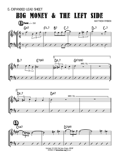 Big Money & The Left Side (Eb Expanded Lead Sheet)