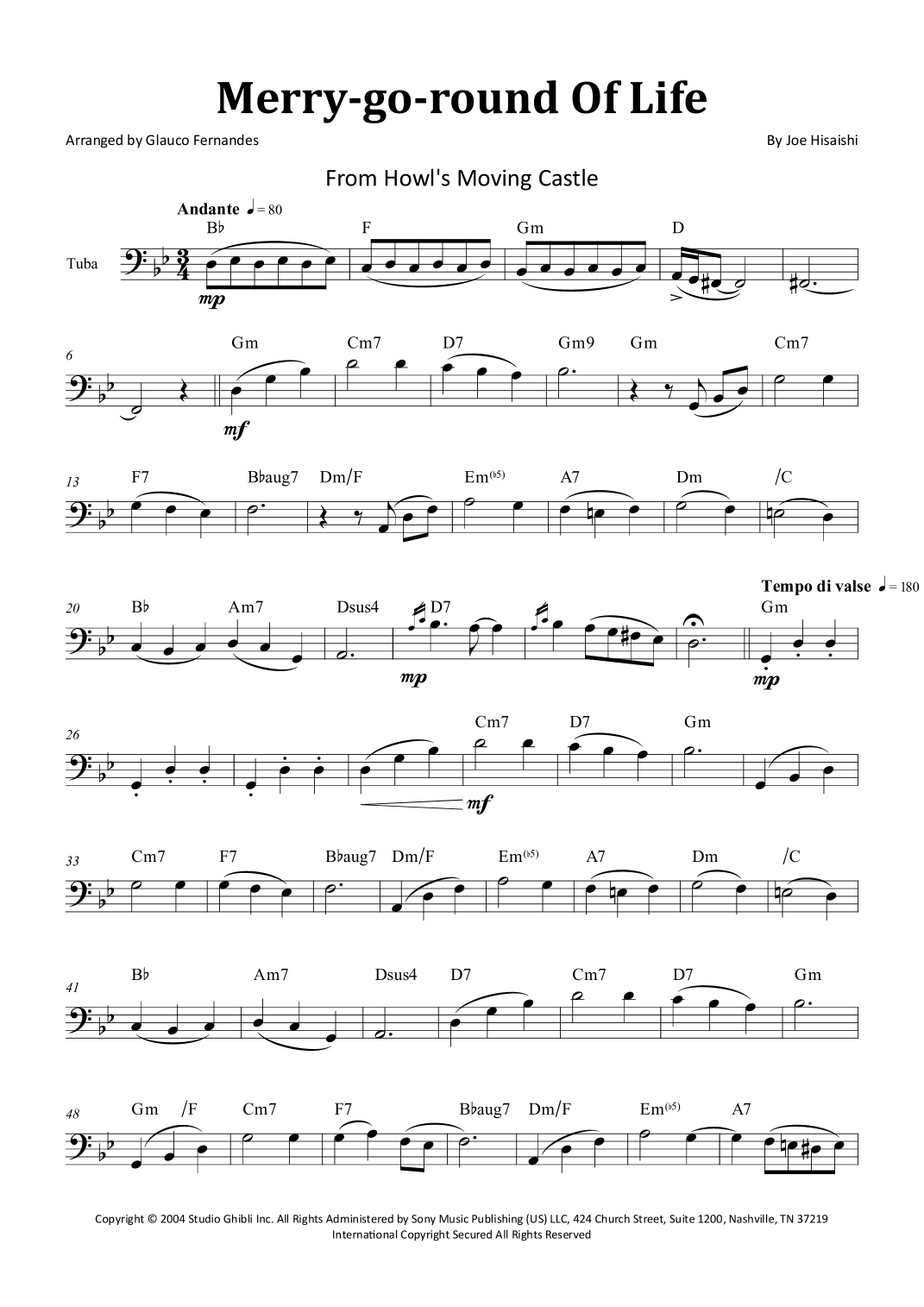 Merry-go-round Of Life (arr. Glauco Fernandes)