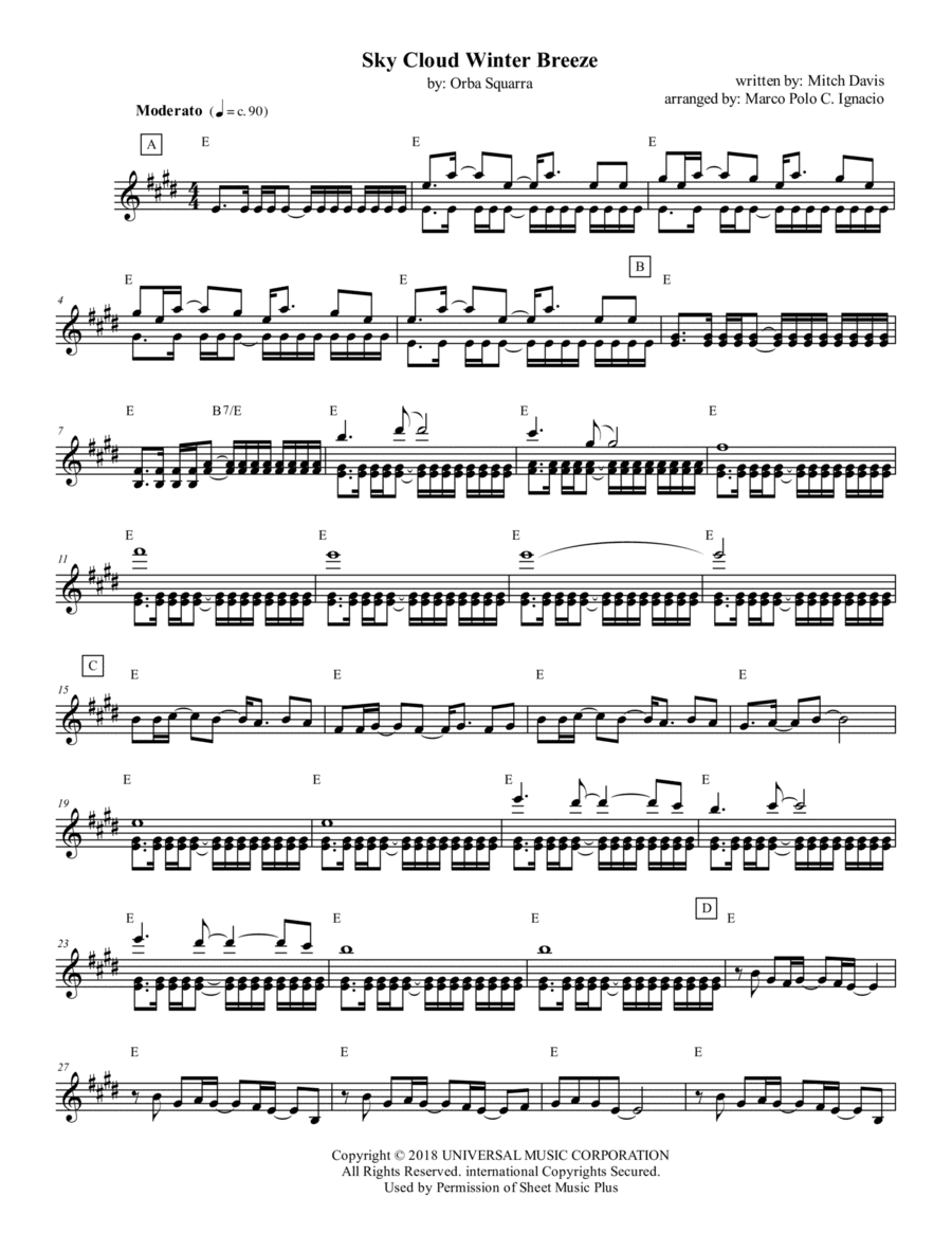 Sky Cloud Winter Breeze (arr. Marco Polo C. Ignacio)