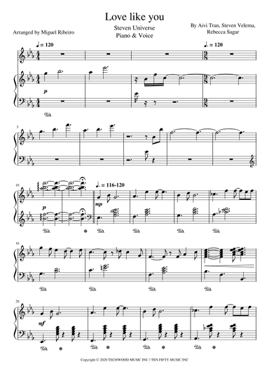 Steven Universe End Title Love Like You - Ending (arr. Miguel Ribeiro)