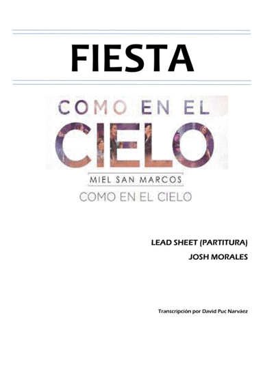 Miel San Marcos - FIESTA (Partitura) - Álbum Como en el Cielo (arr. Transcription by David Puc Narváez)