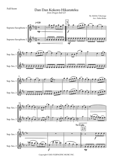 Dragon Ball Gt (arr. Fabio Britto)