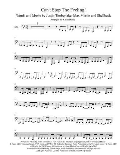 Can't Stop The Feeling  from TROLLS (arr. Kevin Busse)