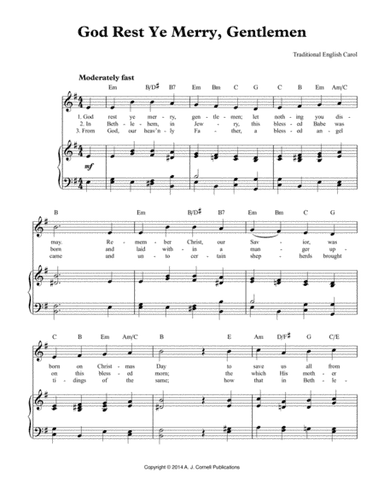 God Rest Ye Merry, Gentlemen (arr. A. J. Cornell Publications)