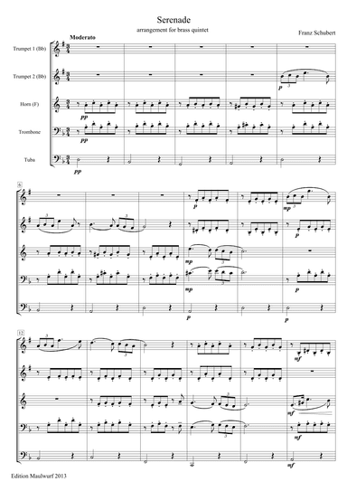 Schubert Serenade (arr. Edition Maulwurf)
