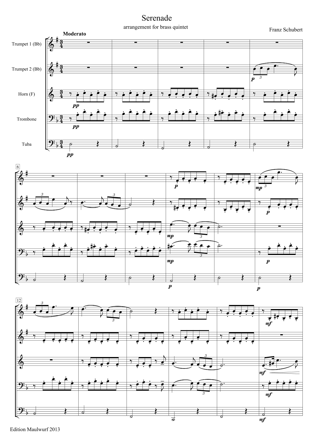 Schubert Serenade (arr. Edition Maulwurf)