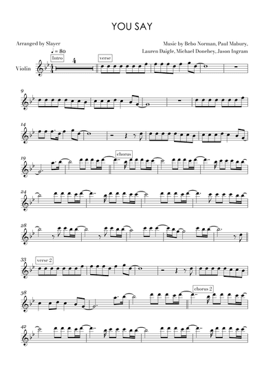 You Say (arr. Slayer)