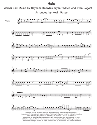 Halo (arr. Kevin Busse)