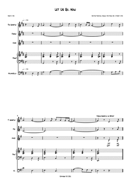 Let Us Go, Now (complete score) (arr. Robert Alan Rife)