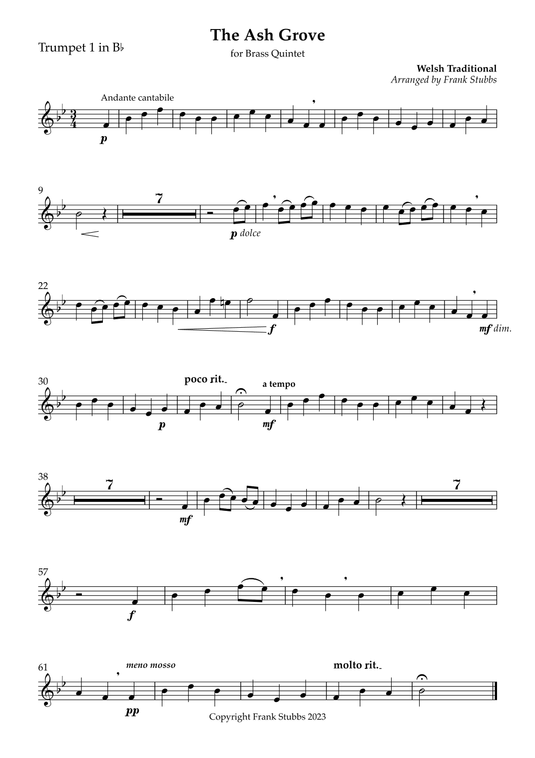 The Ash Grove (arr. Frank Stubbs)