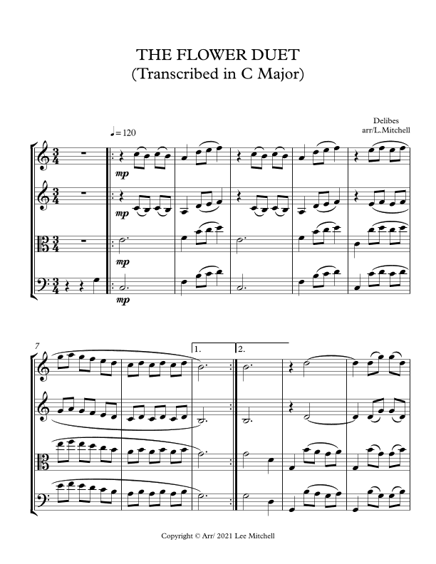 THE FLOWER DUET (arr. Lee Mitchell)