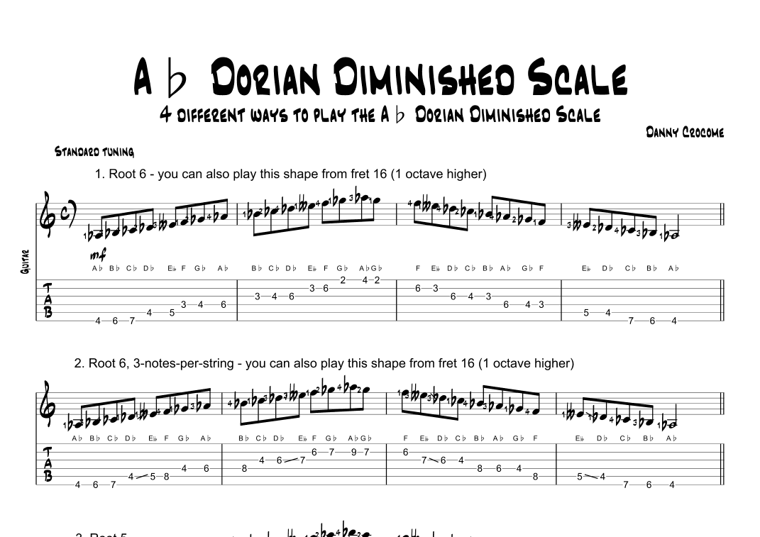 Ab Dorian Diminished Scale (4 Ways to Play)