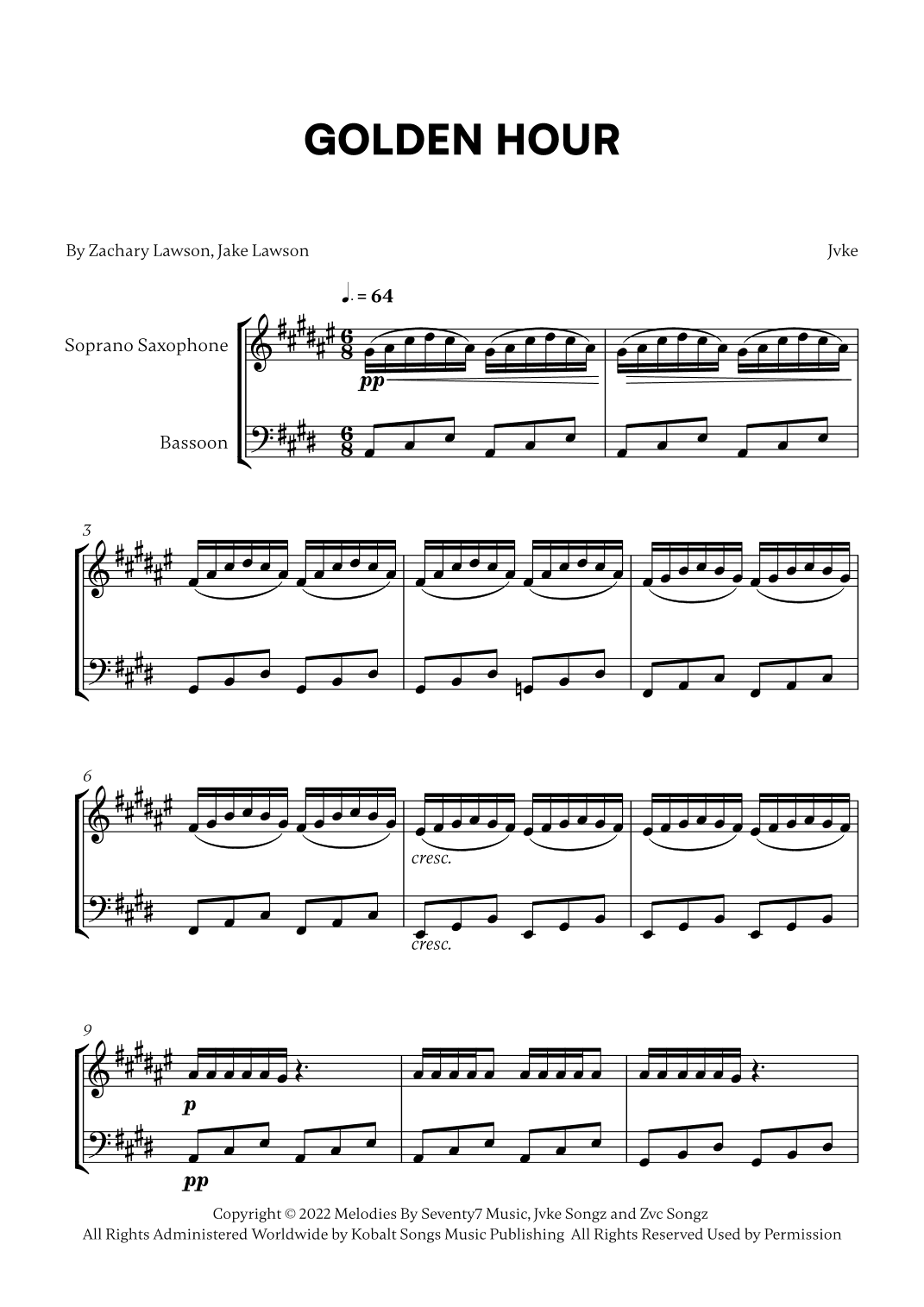 Golden Hour (arr. Cadenza Editions)