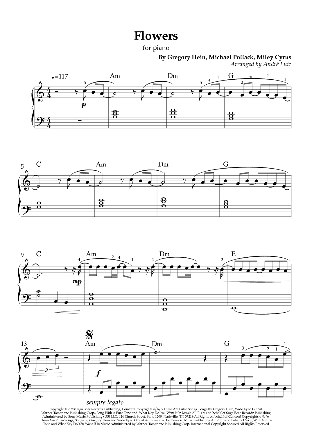 Flowers (arr. André Luiz Nunes da Silva)