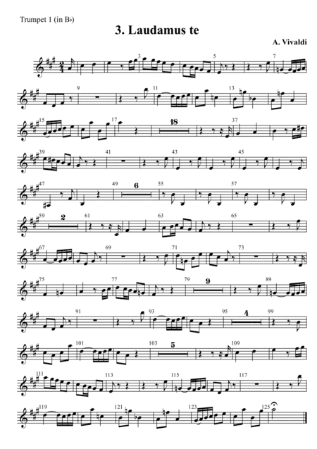 A. Vivaldi - "Laudamus te", III mvt. from "Gloria in D major", RV 589, arr. for Brass Quintet and 2 (arr. Xlomeg)
