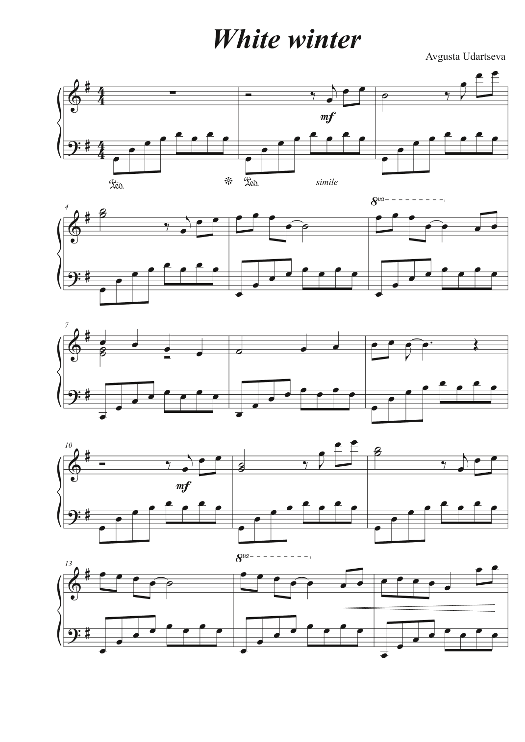 White Winter - Avgusta Udartseva (arr. Avgusta Udartseva)