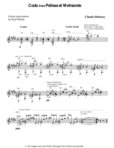 Coda from Pelleas et Melisande (arr. Rod Whittle)