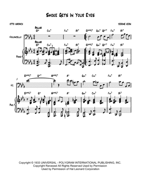 Smoke Gets In Your Eyes (arr. Nick Lacanski)