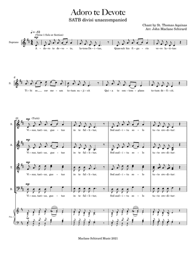 Adoro te Devote (arr. John Maclane Schirard)