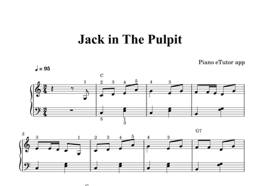 Jack In The Pulpit (folk song) - piano (arr. Piano eTutor app)