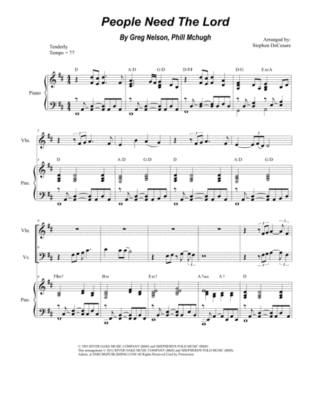 People Need The Lord (arr. Stephen DeCesare)