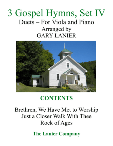 Gary Lanier: 3 GOSPEL HYMNS, Set IV (Duets for Viola & Piano) (arr. Gary Lanier)