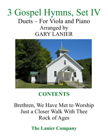 Gary Lanier: 3 GOSPEL HYMNS, Set IV (Duets for Viola & Piano) (arr. Gary Lanier)