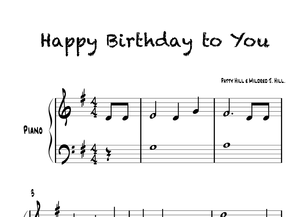 Happy Birthday To You - Easy Piano (arr. Glauco Fernandes)