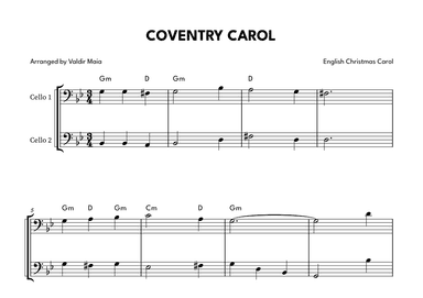 Coventry Carol - Cello Duet (arr. Valdir Maia)