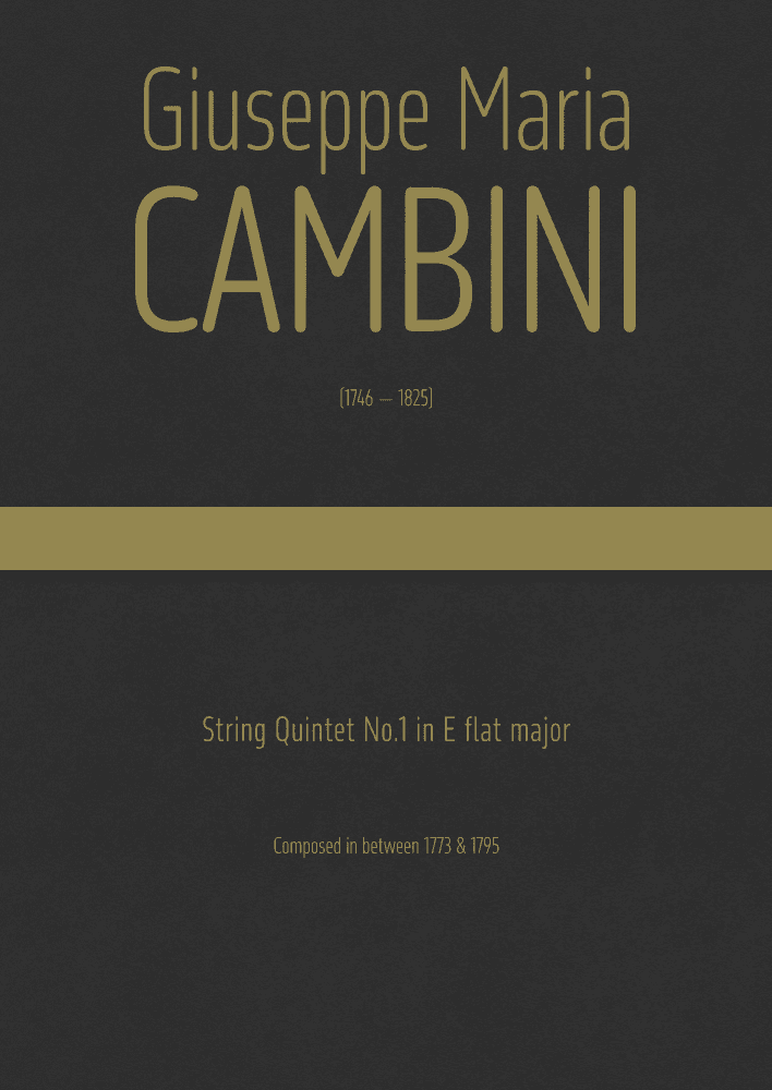Cambini - String Quintet No.1 in E flat major (arr. J.G. Cucó Barber)