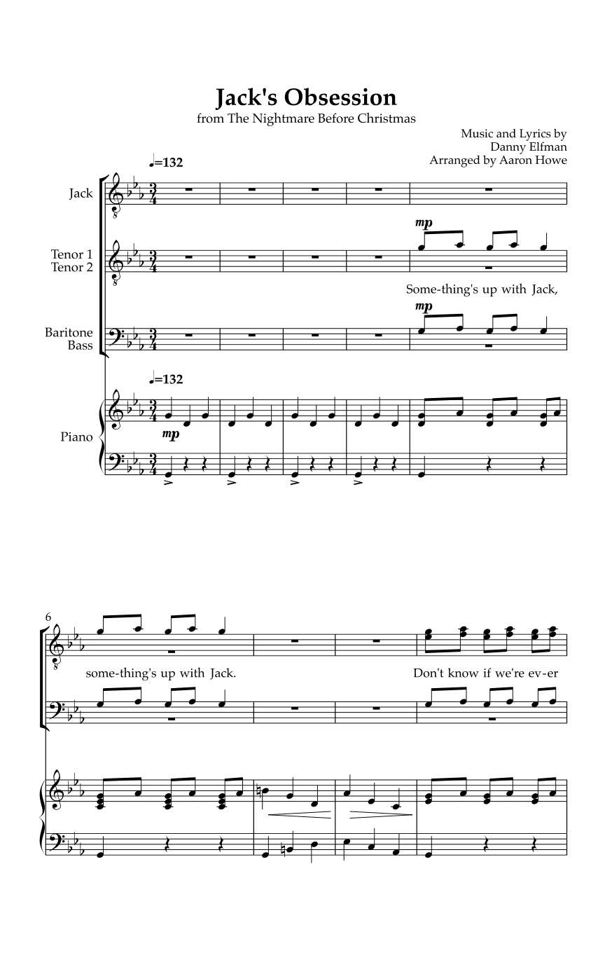 Jack's Obsession (arr. Aaron Howe)