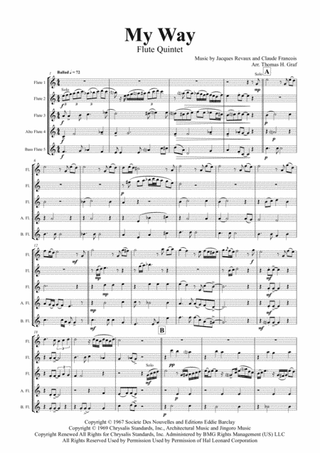 My Way (arr. Thomas H. Graf)