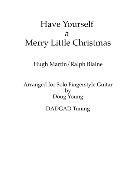 Have Yourself A Merry Little Christmas (arr. Doug Young)