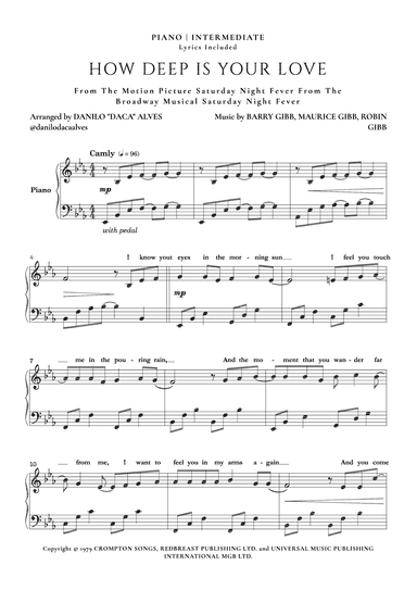How Deep Is Your Love (arr. Danilo "Daca" Alves)